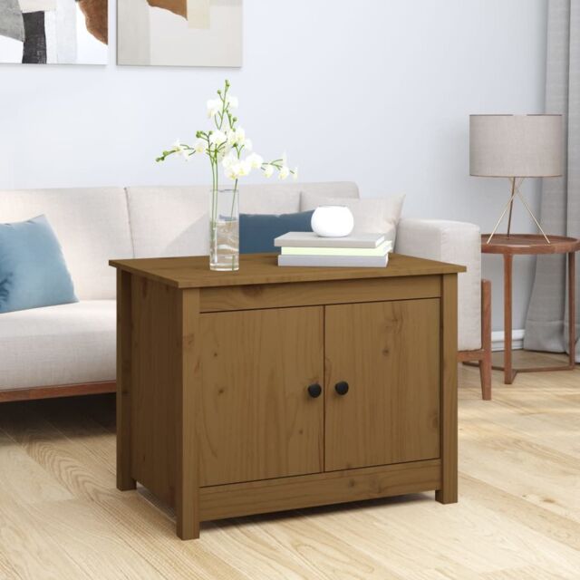 Berkfield Home Coffee Table Honey Brown 71x49x55 cm Solid Wood Pine - Size: 71 x 49 x 55 cm - image 1