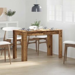 Berkfield Home Dining Table Old Wood 120x60x76 cm Engineered Wood in Brown - Size: 120 x 60 x 76 cm - thumbnail 3