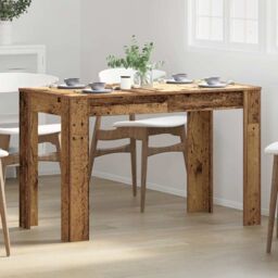 Berkfield Home Dining Table Old Wood 120x60x76 cm Engineered Wood in Brown - Size: 120 x 60 x 76 cm - thumbnail 4