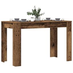 Berkfield Home Dining Table Old Wood 120x60x76 cm Engineered Wood in Brown - Size: 120 x 60 x 76 cm - thumbnail 1