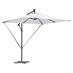 Berkfield Home Modern Cantilever Banana Parasol with Lock Sand 249 x 249 x 250 cm in Natural