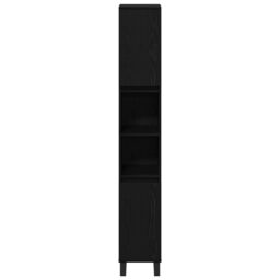 Berkfield Home Bathroom Cabinet Black Oak 30x30x190 cm Engineered Wood - Size: 30 x 30 x 190 cm - thumbnail 7
