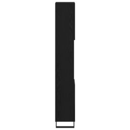 Berkfield Home Bathroom Cabinet Black Oak 30x30x190 cm Engineered Wood - Size: 30 x 30 x 190 cm - thumbnail 8
