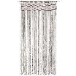Berkfield Home Macrame Curtain Taupe 140x240 cm Cotton - thumbnail 2