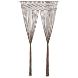 Berkfield Home Macrame Curtain Taupe 140x240 cm Cotton