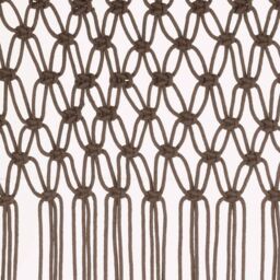 Berkfield Home Macrame Curtain Taupe 140x240 cm Cotton - thumbnail 4