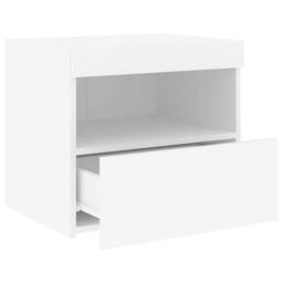 Berkfield Home Bedside Cabinets with LED Lights 2 pcs White 50x40x45 cm - Size: 50 x 40 x 45 cm - thumbnail 8