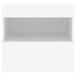 Berkfield Home Bedside Cabinets with LED Lights 2 pcs White 50x40x45 cm - Size: 50 x 40 x 45 cm - thumbnail 9