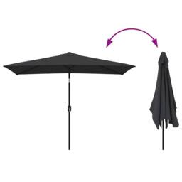Berkfield Home Outdoor Parasol with Metal Pole 300x200 cm Black - thumbnail 6