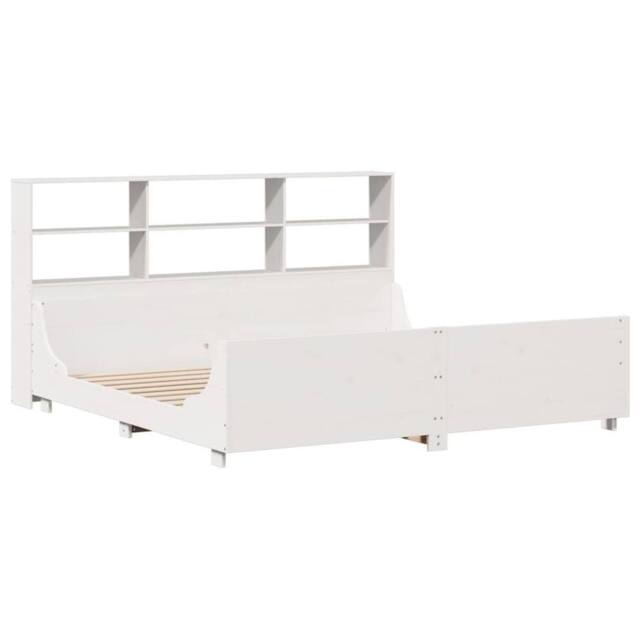 Berkfield Home Decorative Bookcase Bed without Mattress White 180x200 cm Super K - Size: Super King - image 1