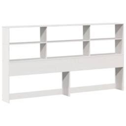 Berkfield Home Decorative Bookcase Bed without Mattress White 180x200 cm Super K - Size: Super King - thumbnail 7