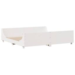 Berkfield Home Decorative Bookcase Bed without Mattress White 180x200 cm Super K - Size: Super King - thumbnail 8