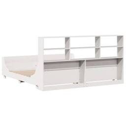 Berkfield Home Decorative Bookcase Bed without Mattress White 180x200 cm Super K - Size: Super King - thumbnail 6