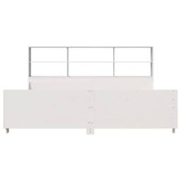 Berkfield Home Decorative Bookcase Bed without Mattress White 180x200 cm Super K - Size: Super King - thumbnail 4