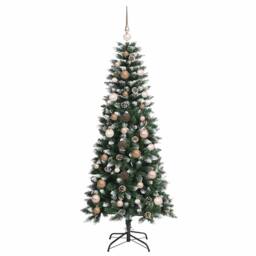 Berkfield Home Artificial Christmas Tree with 150 LEDs Green 66 x 66 x 150 cm - thumbnail 4