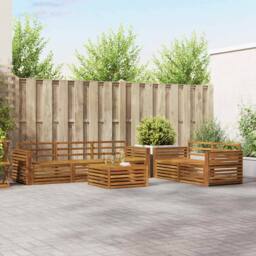 Berkfield Home Outdoor Sofa Set 6 pcs Natural Solid Acacia Wood in Brown