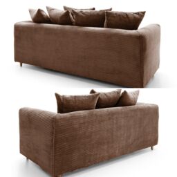 SquareBoxx Lennox Sofa Set 3+2 in Chocolate - thumbnail 3
