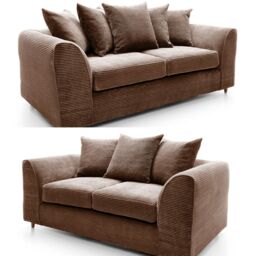 SquareBoxx Lennox Sofa Set 3+2 in Chocolate - thumbnail 2