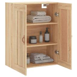Berkfield Home Wall Mounted Cabinet Sonoma Oak 69.5x34x90 cm Engineered Wood in Light Tan - thumbnail 5