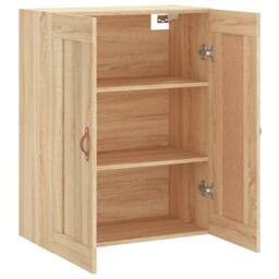 Berkfield Home Wall Mounted Cabinet Sonoma Oak 69.5x34x90 cm Engineered Wood in Light Tan - thumbnail 6