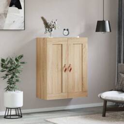 Berkfield Home Wall Mounted Cabinet Sonoma Oak 69.5x34x90 cm Engineered Wood in Light Tan