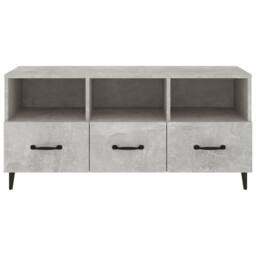 Berkfield Home TV Cabinet Concrete Grey 102x35x50 cm Engineered Wood - Size: 102 x 35 x 50 cm - thumbnail 5