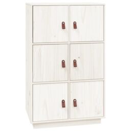 Berkfield Home Highboard White 67x40x108.5 cm Solid Wood Pine - thumbnail 2