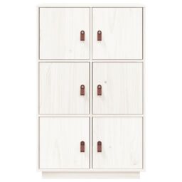 Berkfield Home Highboard White 67x40x108.5 cm Solid Wood Pine - thumbnail 5
