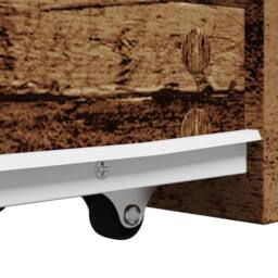 Berkfield Home Narrow Bathroom Cupboard with Wheels Old Wood Engineered Wood in Brown - thumbnail 8