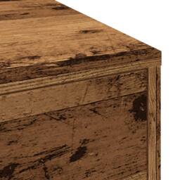 Berkfield Home Narrow Bathroom Cupboard with Wheels Old Wood Engineered Wood in Brown - thumbnail 9