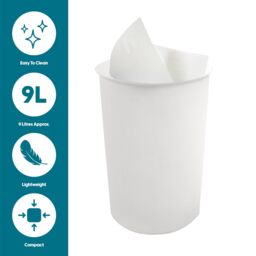 JVL Antibac Toilet Brush & White Plastic Bin - thumbnail 4