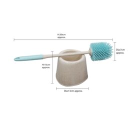 JVL Antibac Toilet Brush & White Plastic Bin - thumbnail 6