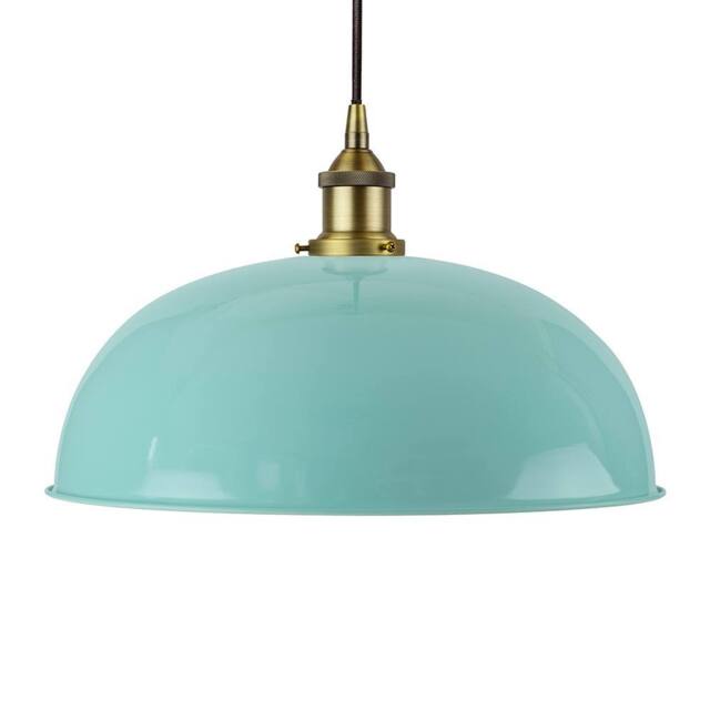SE Home Duck Egg Blue Worcester Pendant Light - Matt Antique Brass - image 1