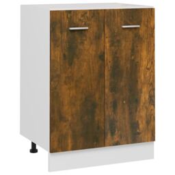 Berkfield Home Bottom Cabinet Smoked Oak 60x46x81.5 cm Engineered Wood in Brown - thumbnail 2