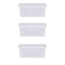 Wham Clip 3x 10.5L Rectangular Plastic Storage Boxes with Clip Lock Lids in Clear - thumbnail 1