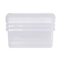 Wham Clip 3x 10.5L Rectangular Plastic Storage Boxes with Clip Lock Lids in Clear - thumbnail 4