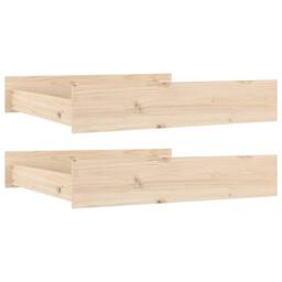 Berkfield Home Beautiful Bed Drawers 2 pcs Solid Wood Pine in Light Sand - thumbnail 3
