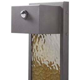 Wyld and Coco 40cm Outdoor LED Wall Light Grey Iron Glass Motion Sensor Retro Warm - thumbnail 6