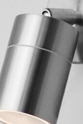BHS Lighting Jared Steel Outdoor Wall Light in Metallic Silver - thumbnail 3