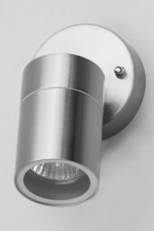 BHS Lighting Jared Steel Outdoor Wall Light in Metallic Silver - thumbnail 2