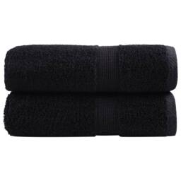 Berkfield Home Premium Soap Towels SOLUND 2 pcs Black 30x30 cm 600 gsm - thumbnail 2