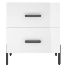 Berkfield Home Bedside Cabinets 2 pcs High Gloss White 40x35x47.5 cm Engineered Wood - thumbnail 6