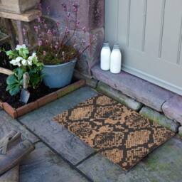 Artsy Mats Snake Print Coir Doormat (60 x 40cm) in Black - Size: 40 cm x 60 cm - thumbnail 3