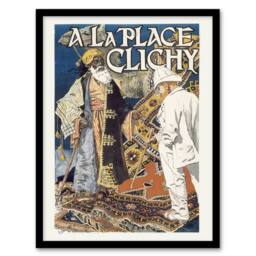 Artery8 Eugene Grasset Place Clichy Art Nouveau Advert Framed Wall Art Print - Size: A4 - thumbnail 1