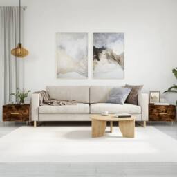 Berkfield Home Coffee Tables 2 pcs Smoked Oak 50x50x40 cm Engineered Wood in Brown - Size: 50 x 50 x 40 cm - thumbnail 2