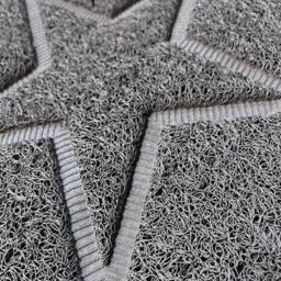 VOGREX 53x53cm Star Non Slip Corner Shower Mat Anti Mould in Grey - Size: 53x53 cm - thumbnail 3