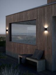 Nordlux Modern Outdoor Wall Light Black Aluminium Intergrated LED Coastal/Marine Safe - Mains Powered, IP44 - thumbnail 9