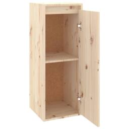 Berkfield Home Wall Cabinets 2 pcs 30x30x80 cm Solid Wood Pine in Light Brown - Size: 30 x 30 x 80 cm - thumbnail 7