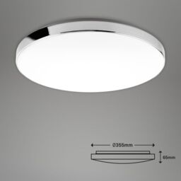 BRILONER White Chrome IP44 18W LED Ceiling Light - thumbnail 5