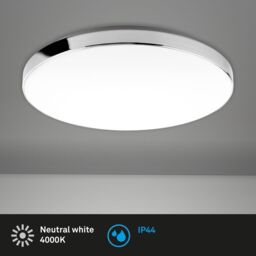 BRILONER White Chrome IP44 18W LED Ceiling Light - thumbnail 2